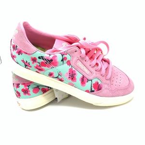 ADIDAS CONTINENTAL VULC PINK GREEN SIZE 9